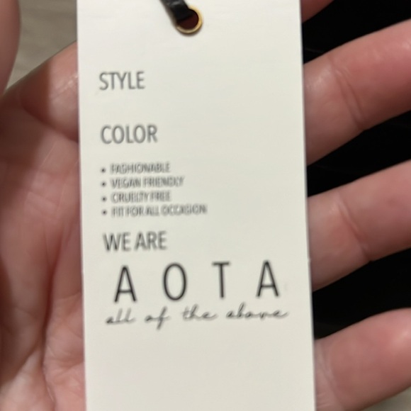 AOTA Elegant Black Vegan Leather Bag - Picture 6 of 12